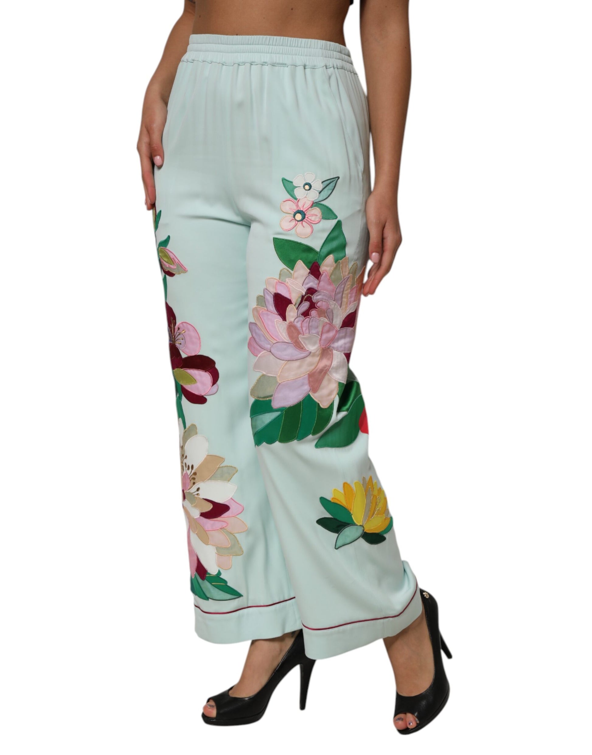 Dolce & Gabbana Green Casual Pants for Women detail view