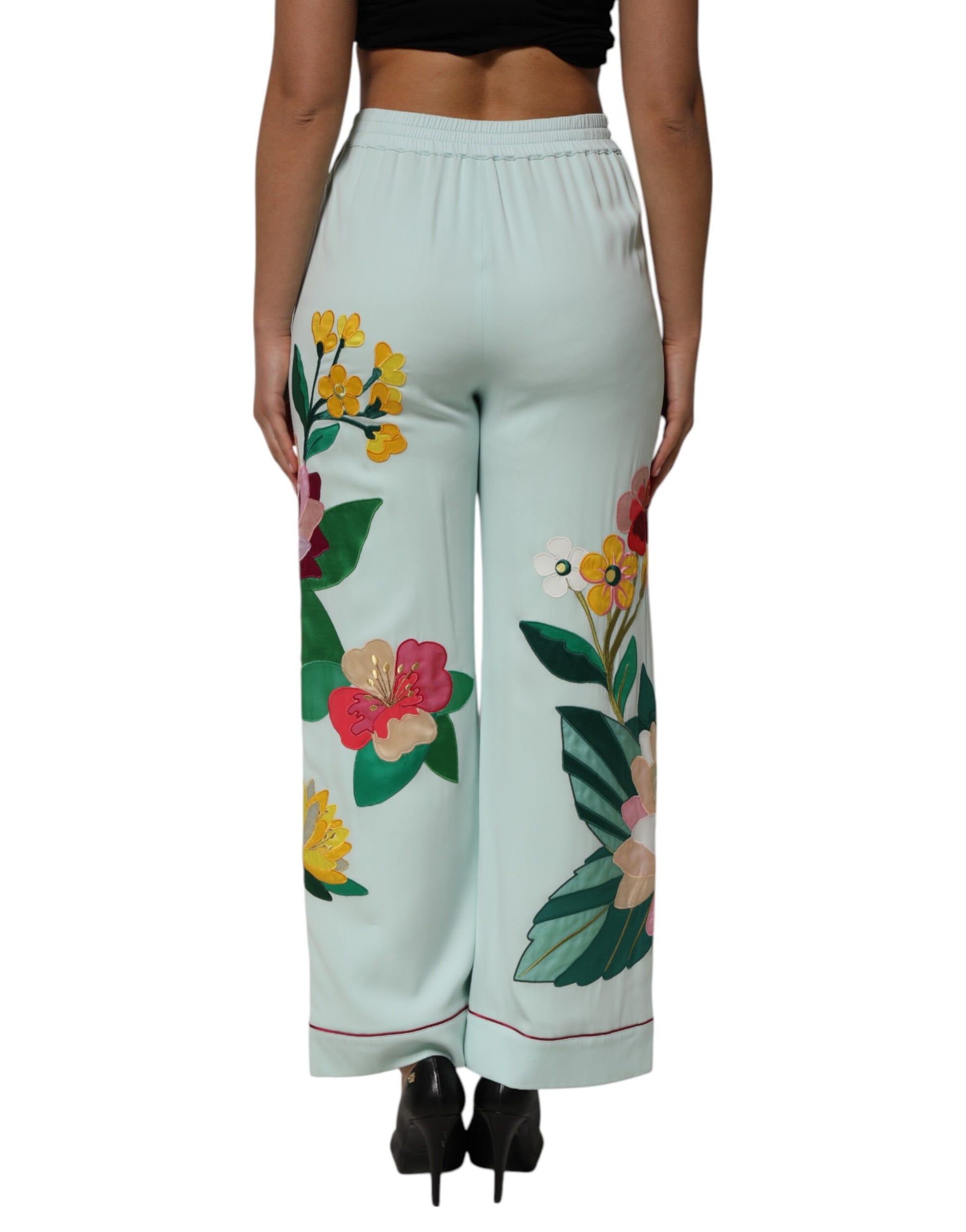 Dolce & Gabbana Green Casual Pants for Women side view