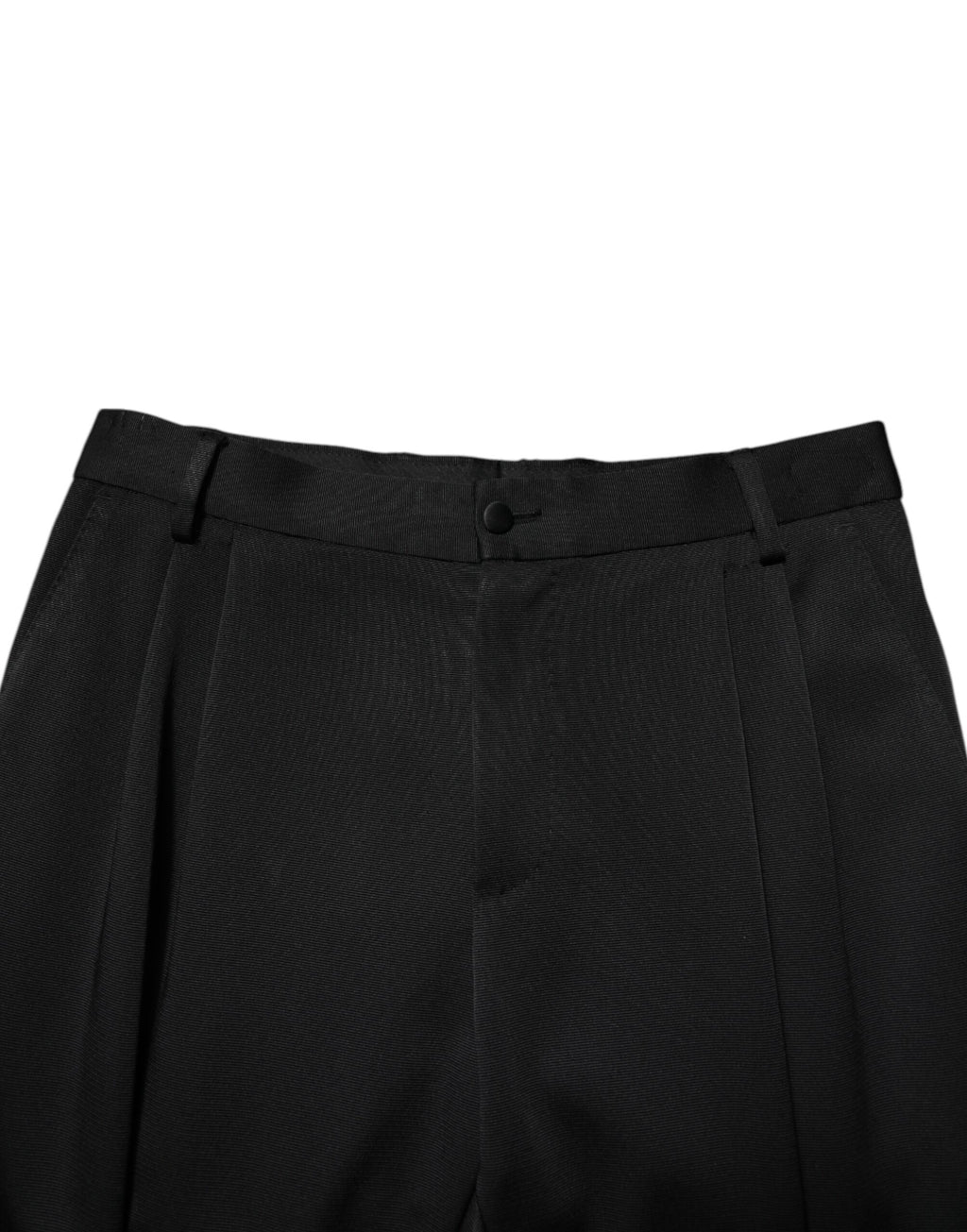 Pantalon fuseau taille haute en acétate noir Dolce & Gabbana