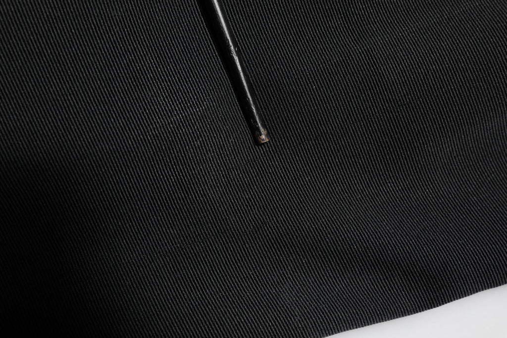 Pantalon fuseau taille haute en acétate noir Dolce & Gabbana