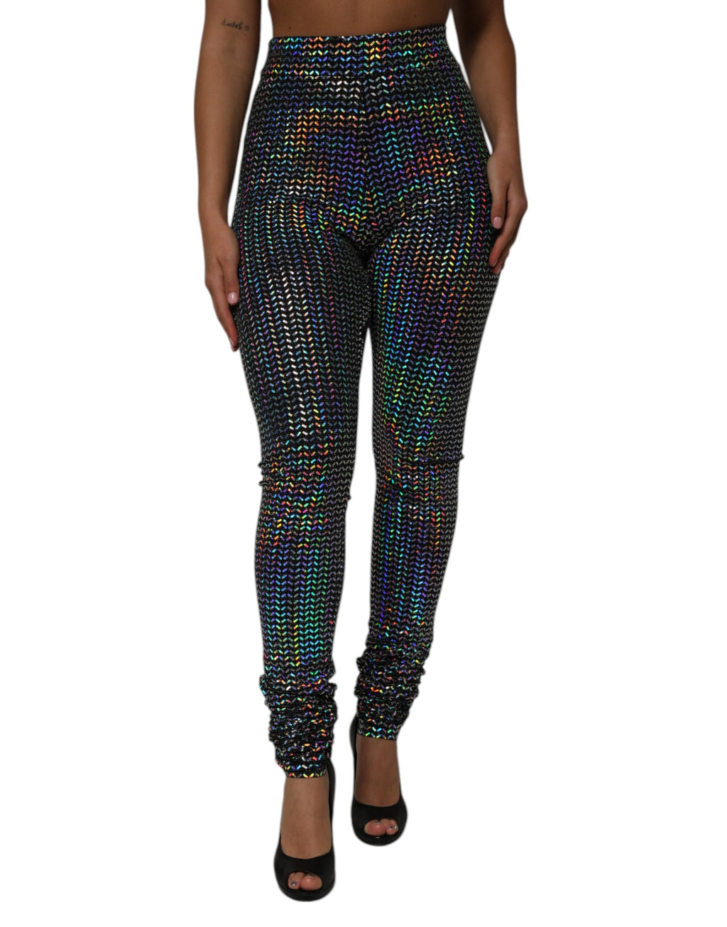 Pantalon-legging Dolce & Gabbana en sequins multicolores
