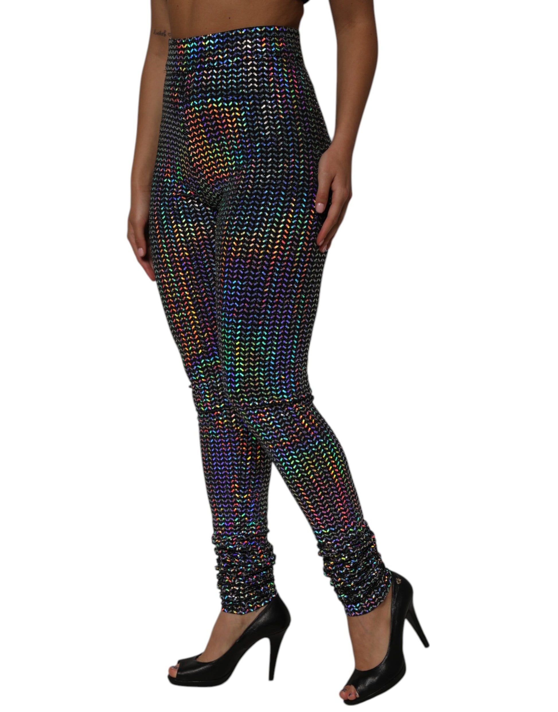 Pantalon-legging Dolce & Gabbana en sequins multicolores