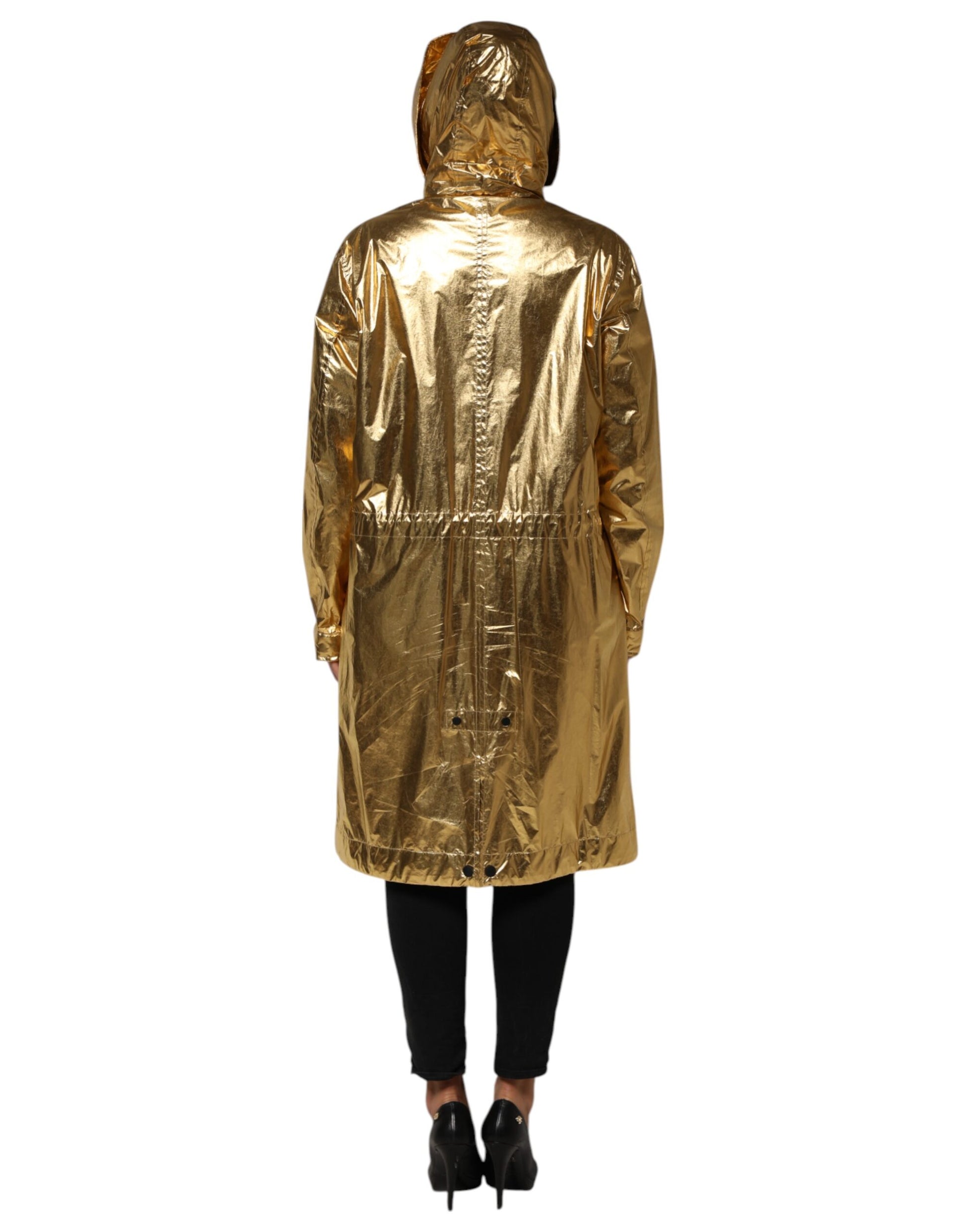 Veste Trench à Capuche Manches Longues Or Dolce & Gabbana
