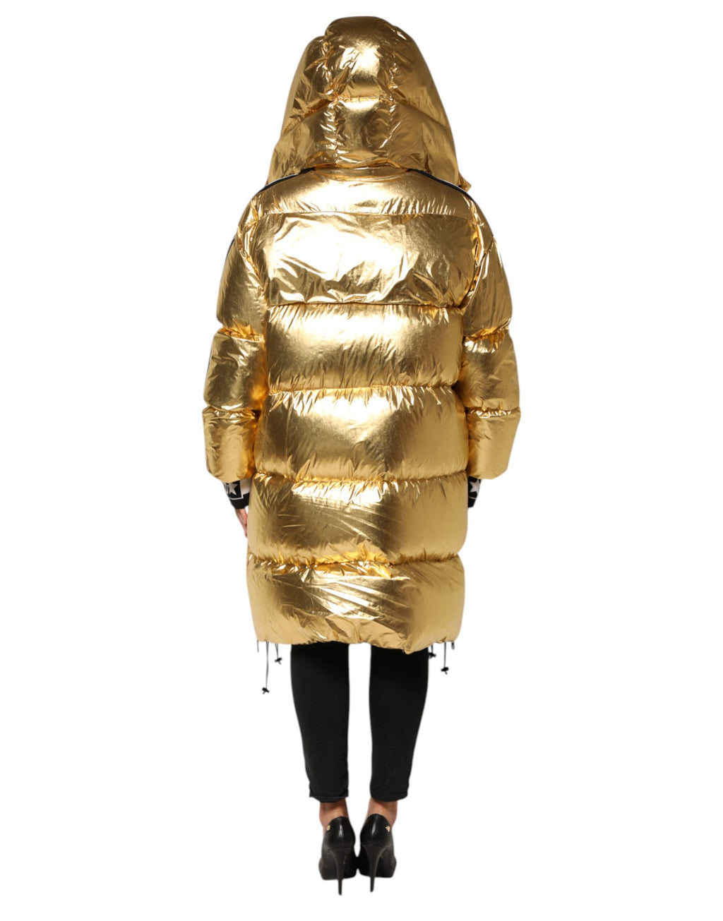 Dolce & Gabbana Gold Full Length Jacket for Women side view