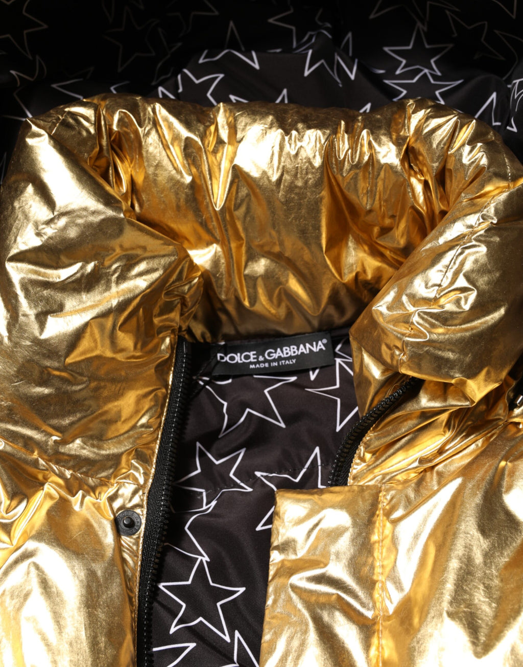 Dolce & Gabbana Gold Full Length Jacket for Women additional view