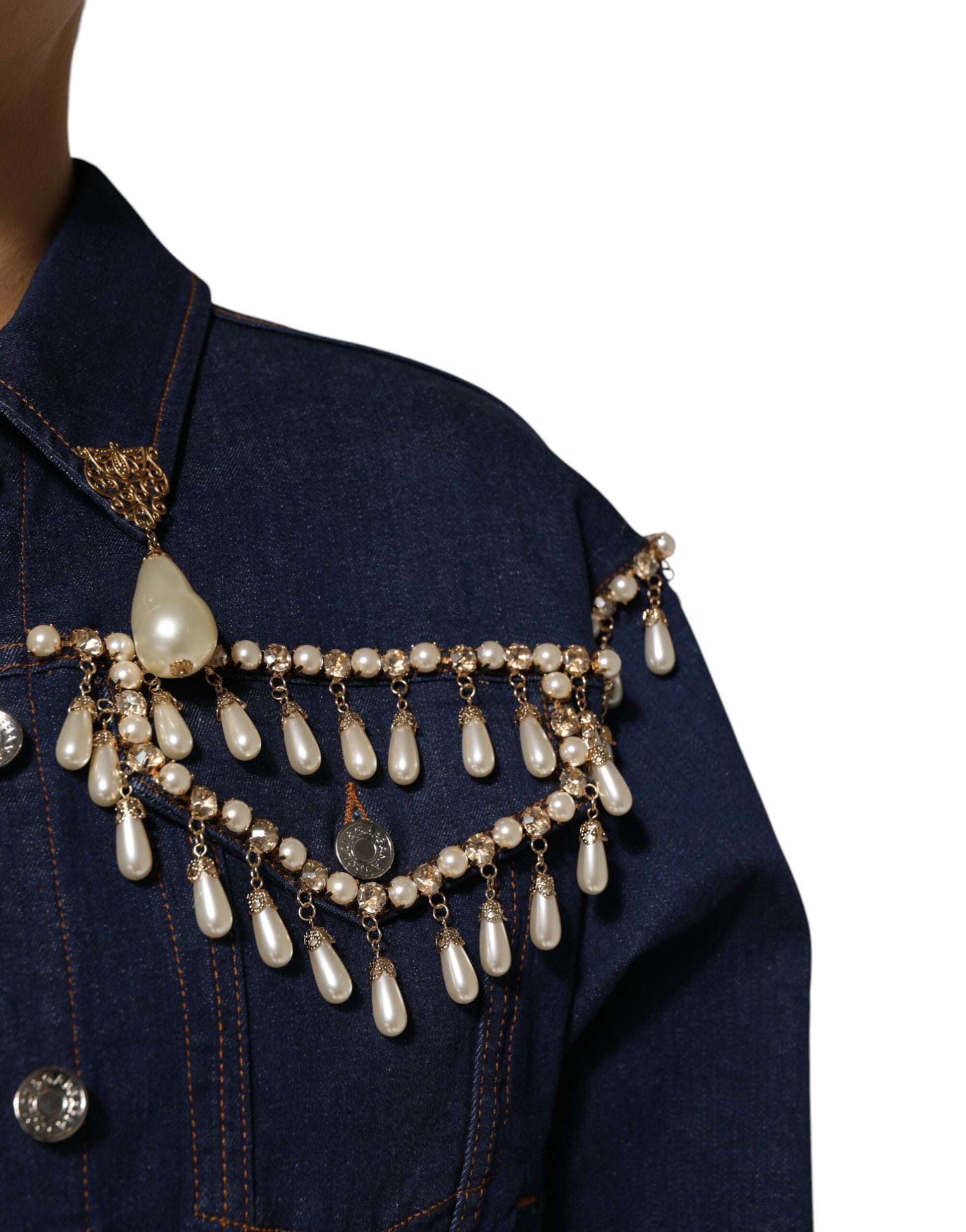 Dolce & Gabbana Blue Denim Jackets for Women additional view
