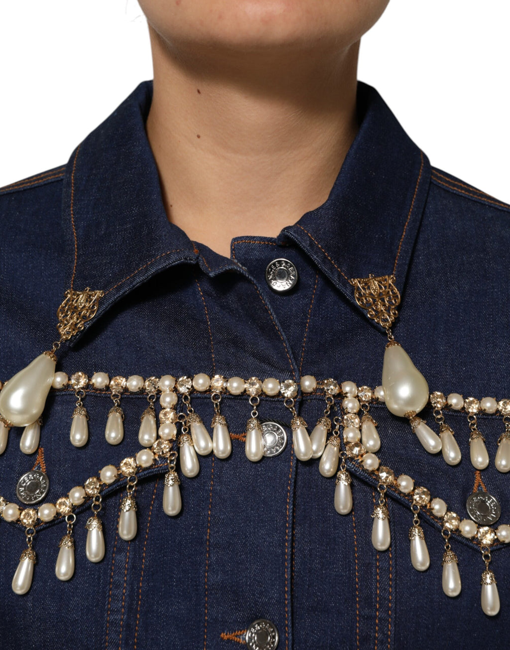 Dolce & Gabbana Blue Denim Jackets for Women additional view
