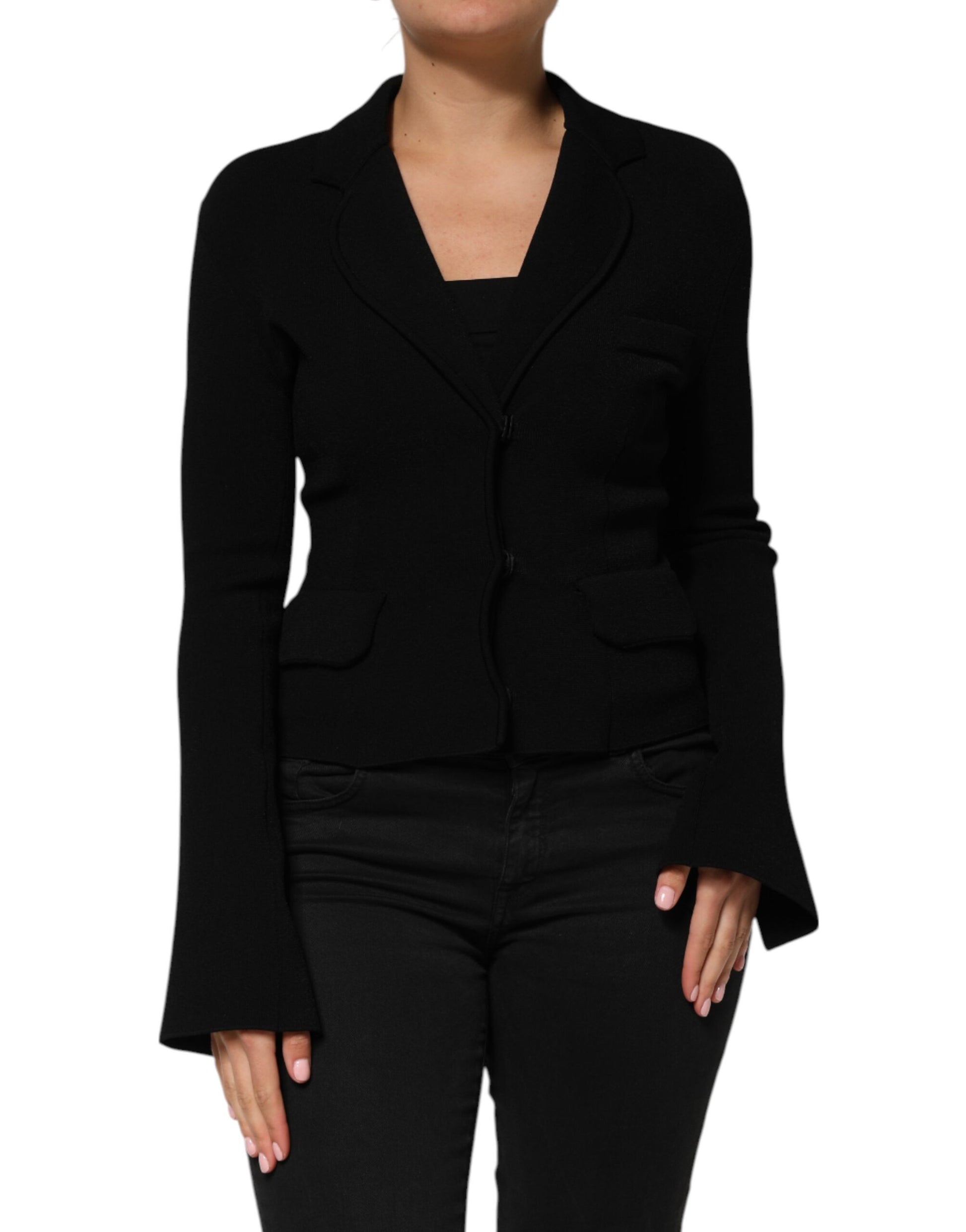 Dolce & Gabbana Black Full Length Jacket for Women