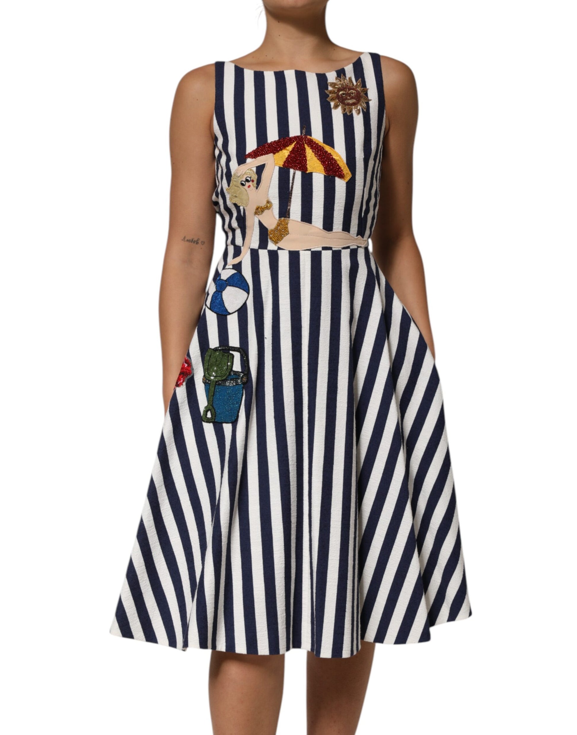 Dolce & Gabbana Blue Midi Dress for Women alternate view