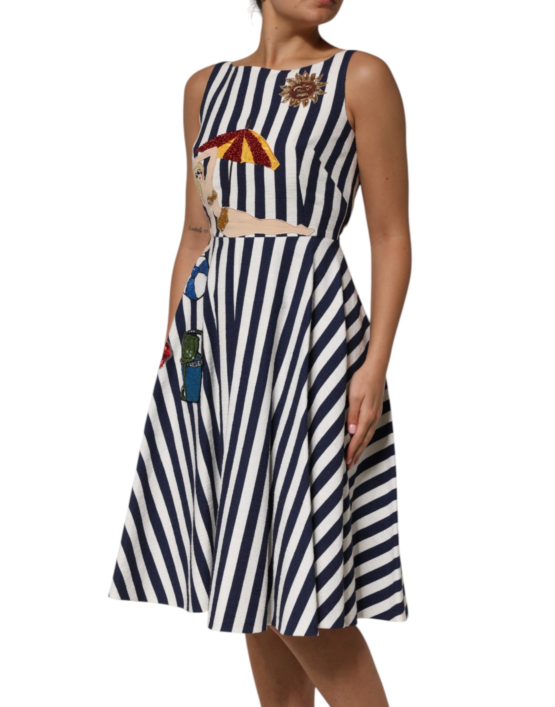 Dolce & Gabbana Blue Midi Dress for Women detail view