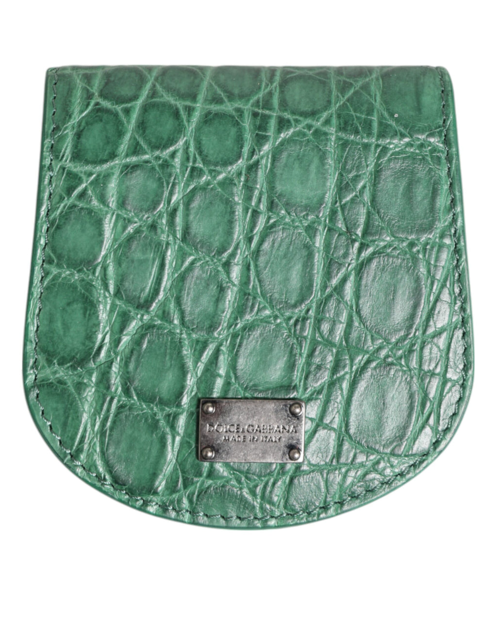 Étui de Préservatif/Monnaie en Peau Exotique Vert Dolce & Gabbana Porte-Monnaie de Poche