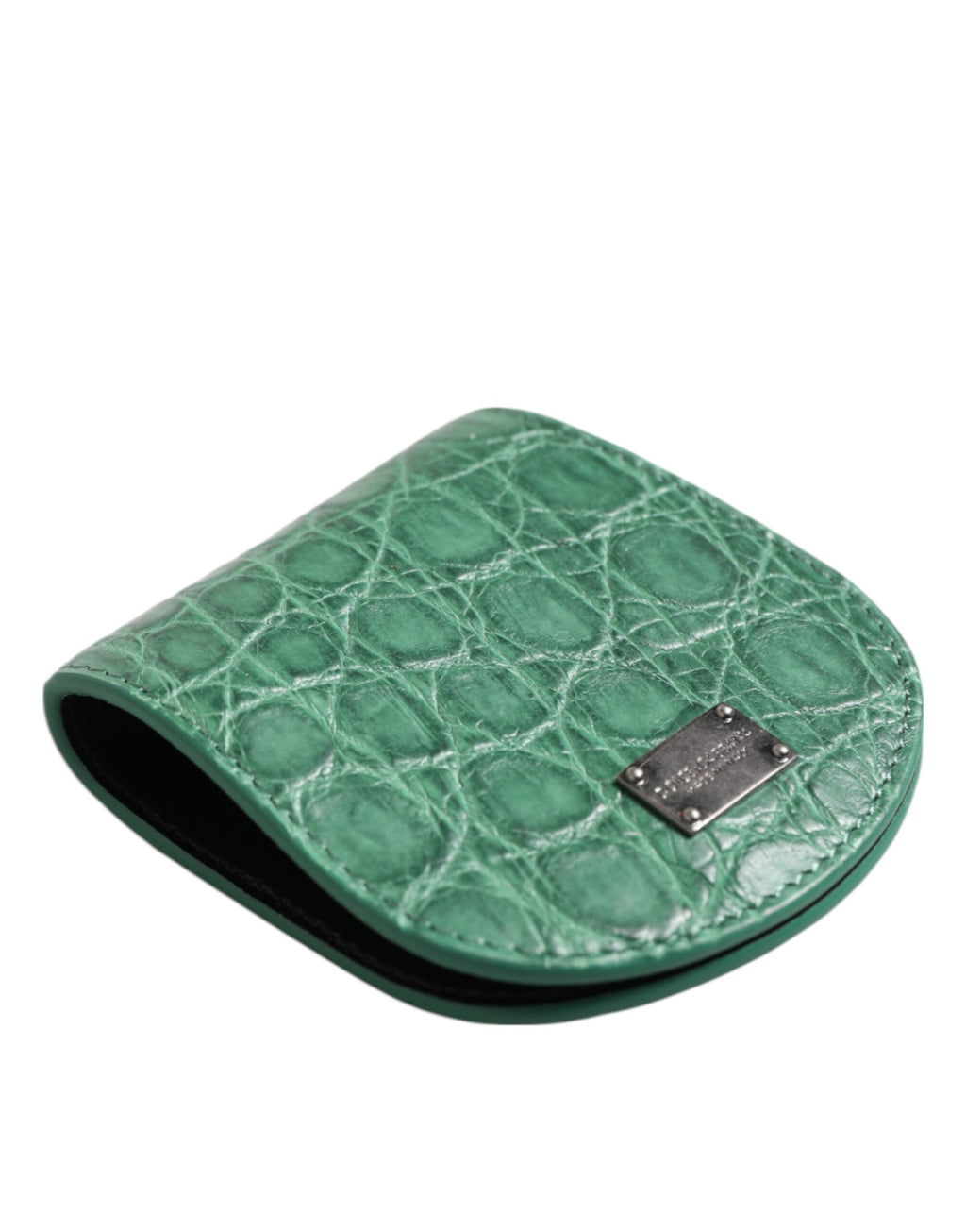 Étui de Préservatif/Monnaie en Peau Exotique Vert Dolce & Gabbana Porte-Monnaie de Poche