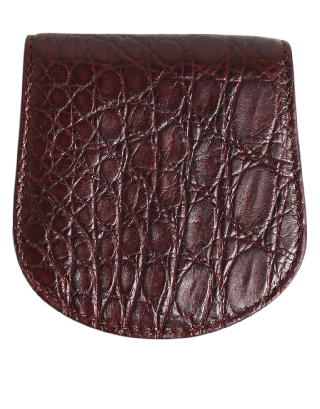 Porte-monnaie/étui à préservatifs Dolce & Gabbana en cuir exotique bordeaux