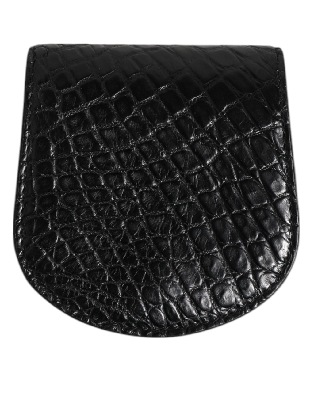 Porte-monnaie/porte-cartes de poche Dolce & Gabbana en cuir exotique noir