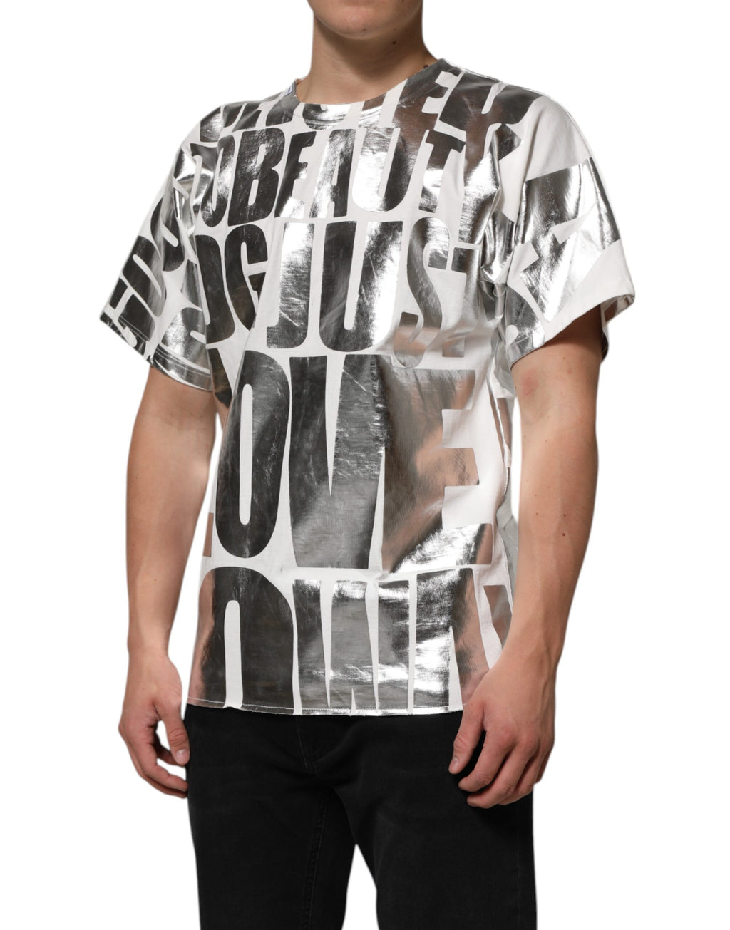 Dolce & Gabbana White Short-Sleeve Shirt for Men detail view
