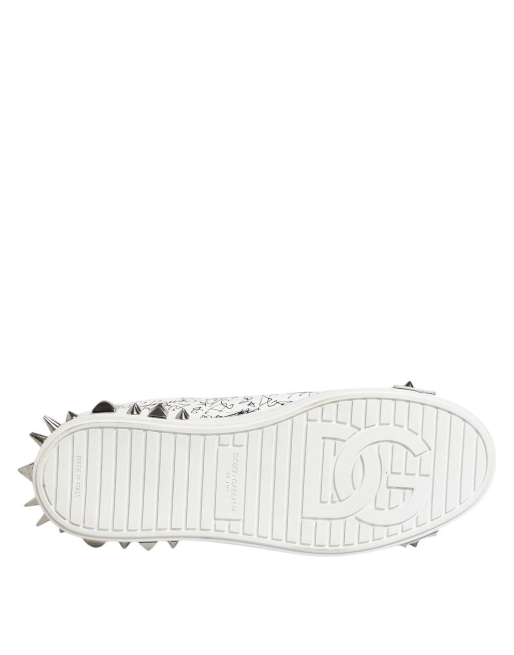 Chaussures baskets blanches pour homme Portofino à clous Dolce & Gabbana