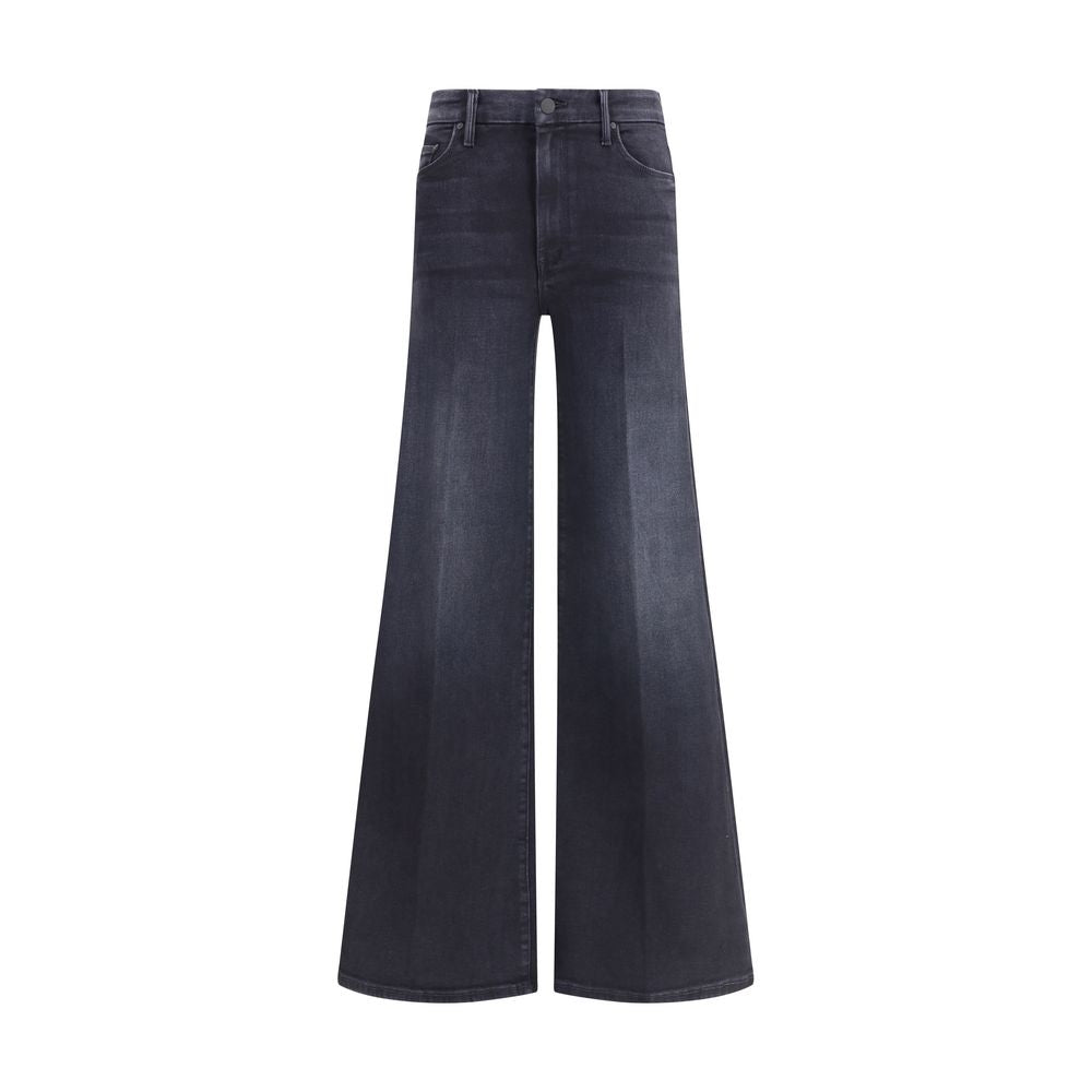 Jean en denim de coton noir Mother Denim