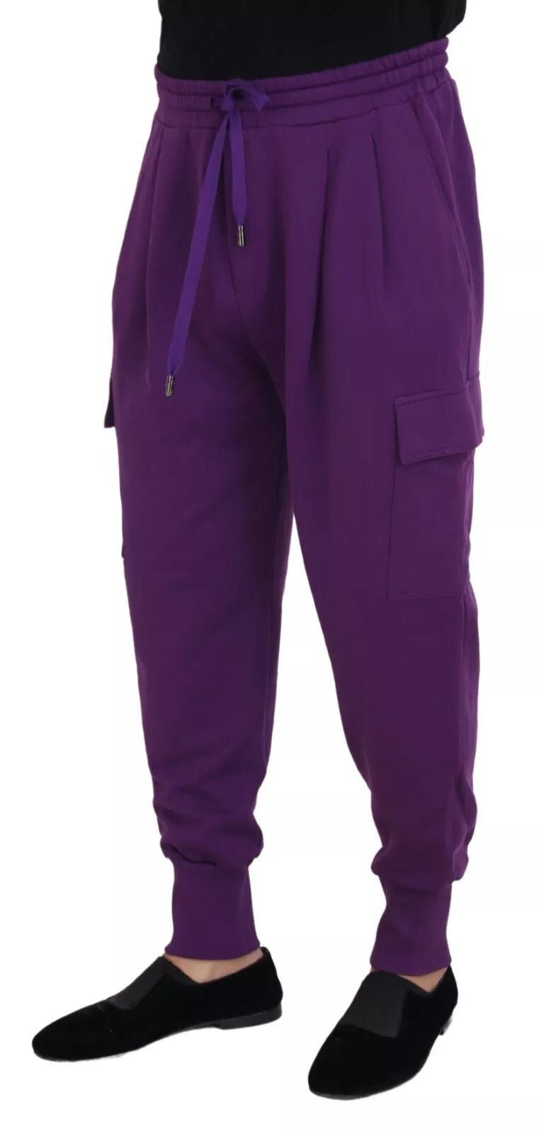 Dolce & Gabbana Purple Joggers for Men side view