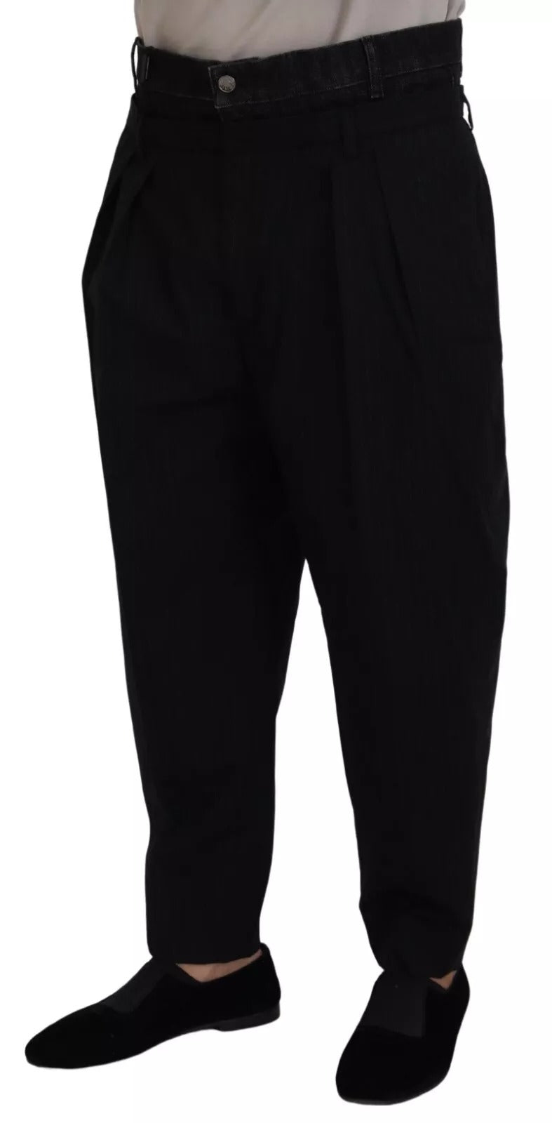 Dolce & Gabbana Black Relaxed Fit Jeans for Men side view