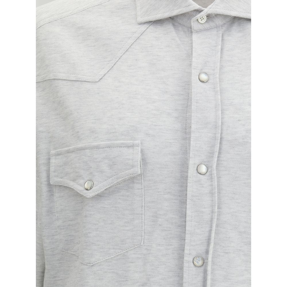 Chemise en jean grise Brunello Cucinelli