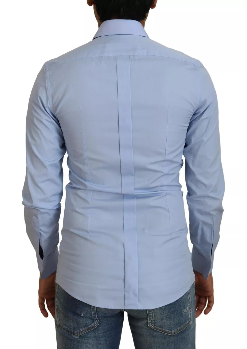 Dolce & Gabbana Blue Dress Shirt for Men side view