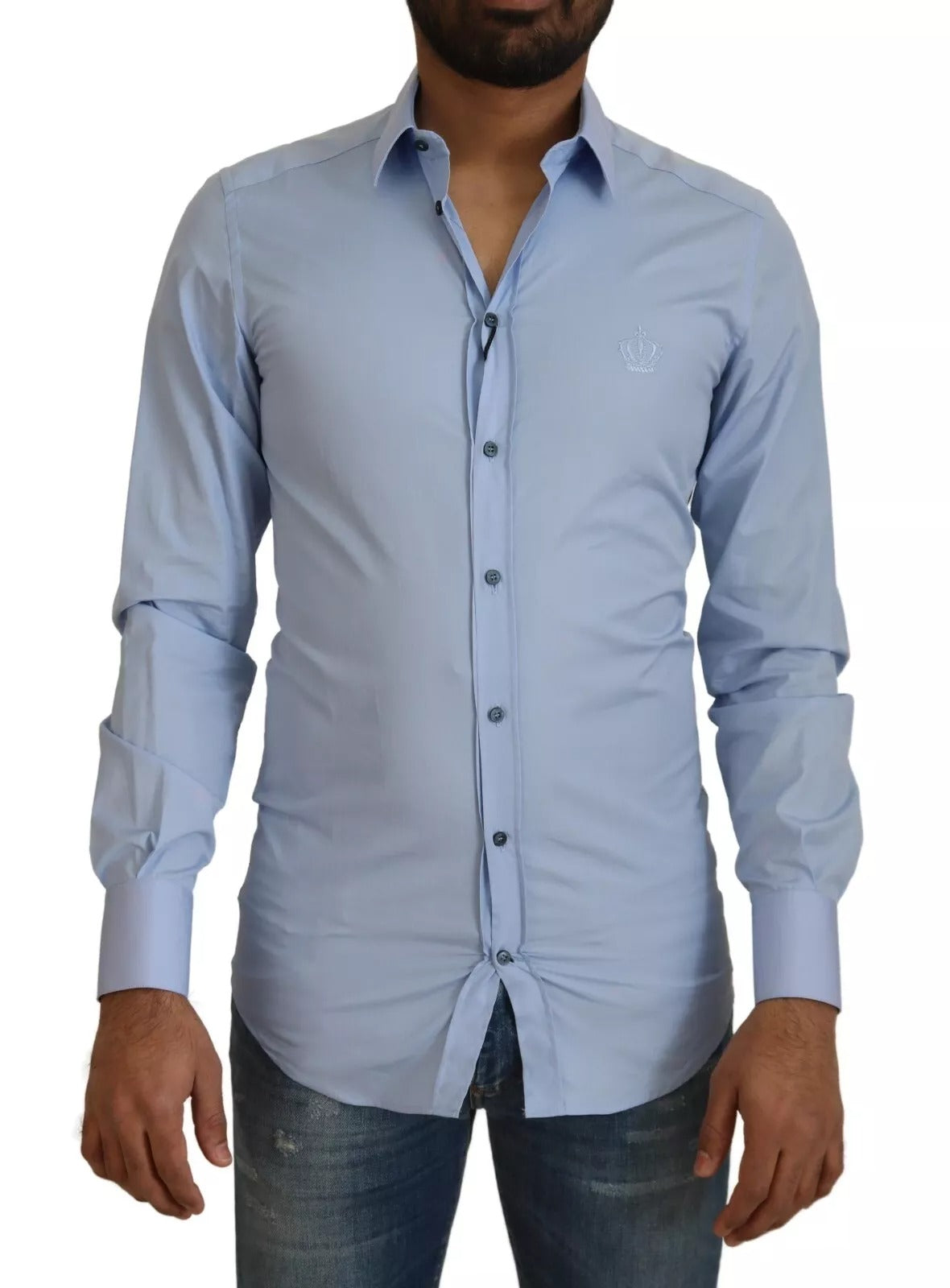 Dolce & Gabbana Blue Dress Shirt for Men