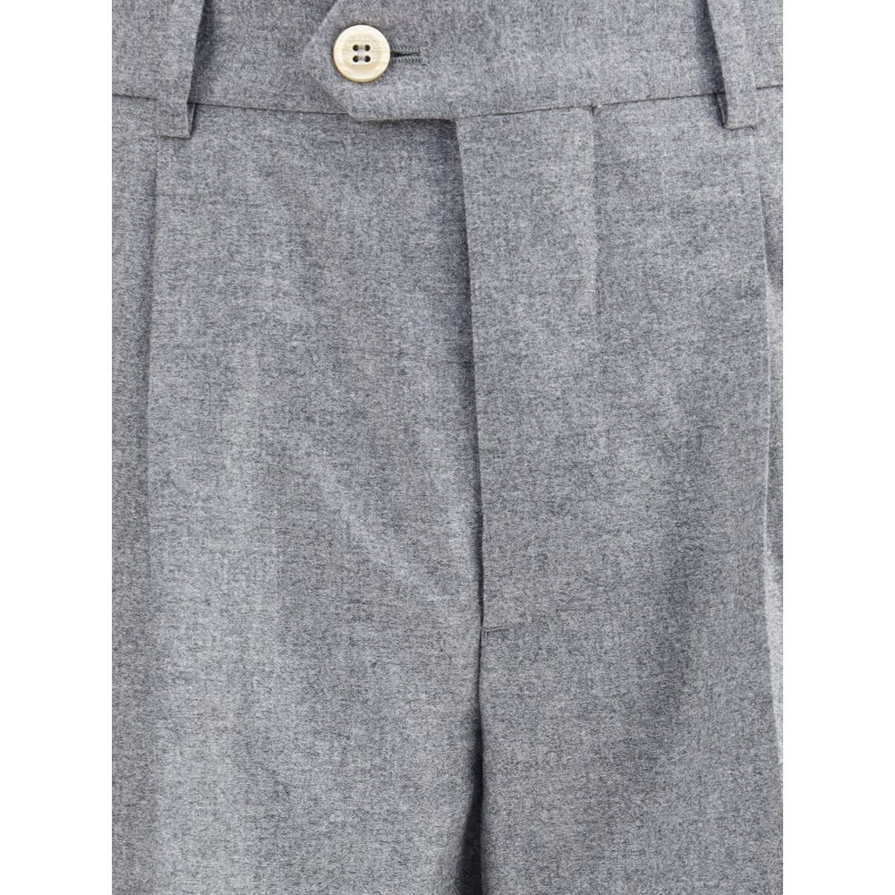 Brunello Cucinelli Gray Cashmere Casual Pants