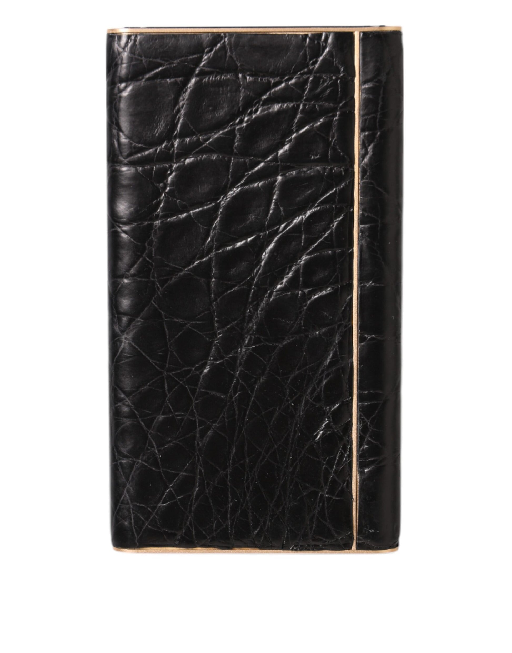 Dolce & Gabbana Black Leather Embossed Exotic 3000mAh  Power Bank Charger USB