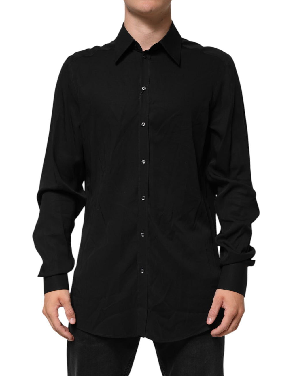 Dolce & Gabbana Black Dress Shirt for Men