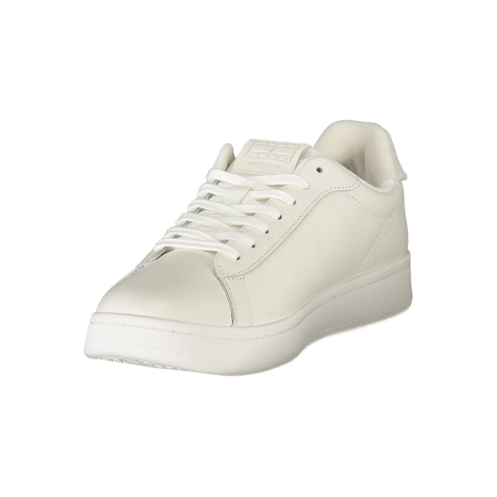 Baskets pour hommes Tommy Hilfiger en polyuréthane blanc