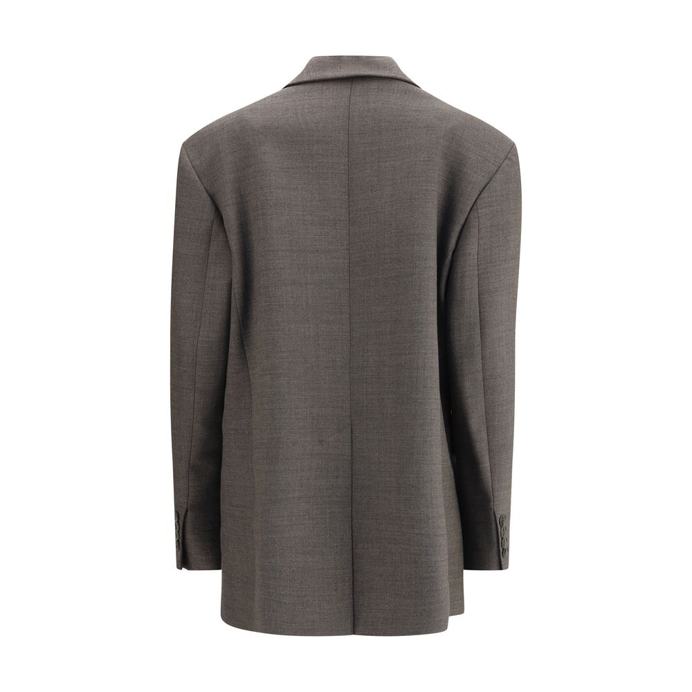 P.A.R.O.S.H. Gray Fleece Wool Blazer