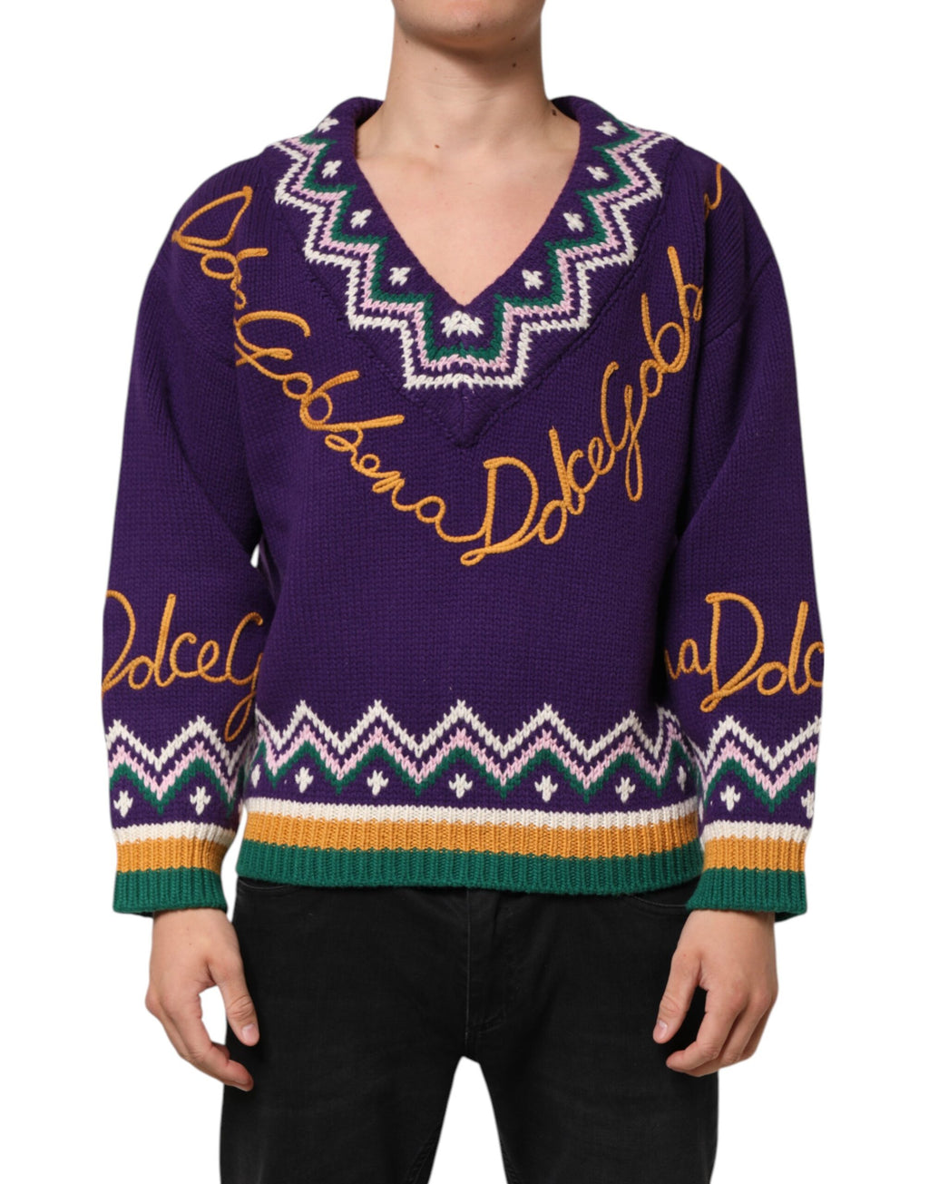 Dolce & Gabbana Purple Long Sleeve T-Shirt for Men alternate view
