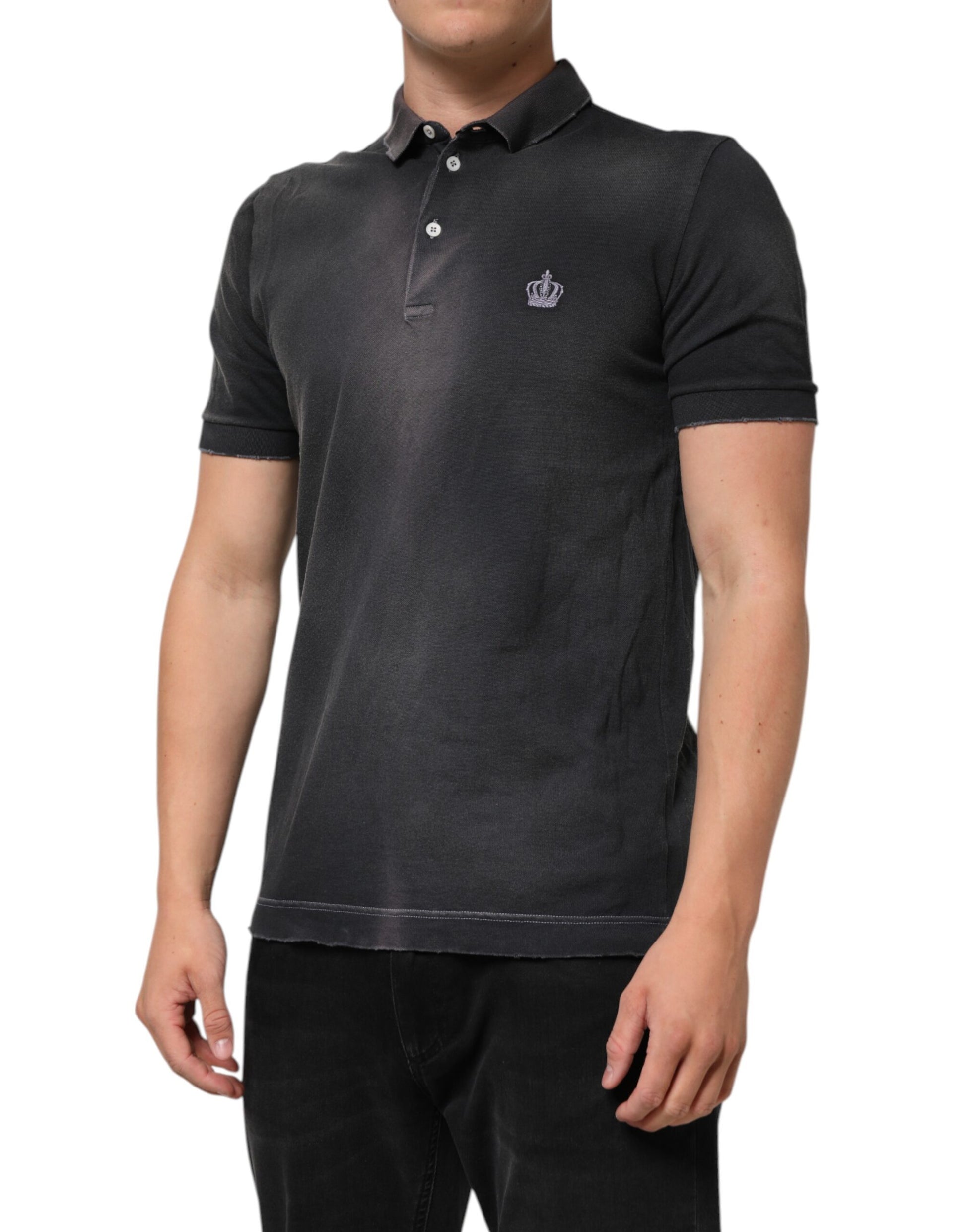Dolce & Gabbana Grey Polo Shirt for Men detail view
