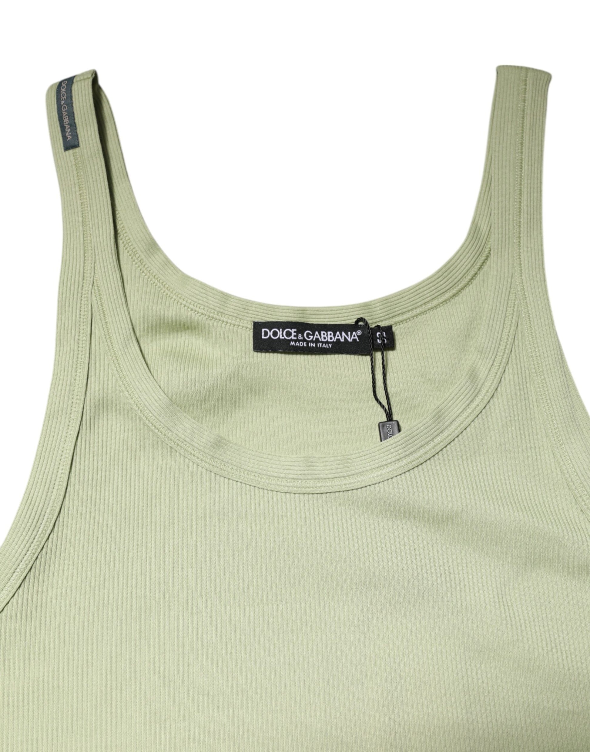 Débardeur Dolce & Gabbana Vert Clair Sans Manches Homme T-shirt