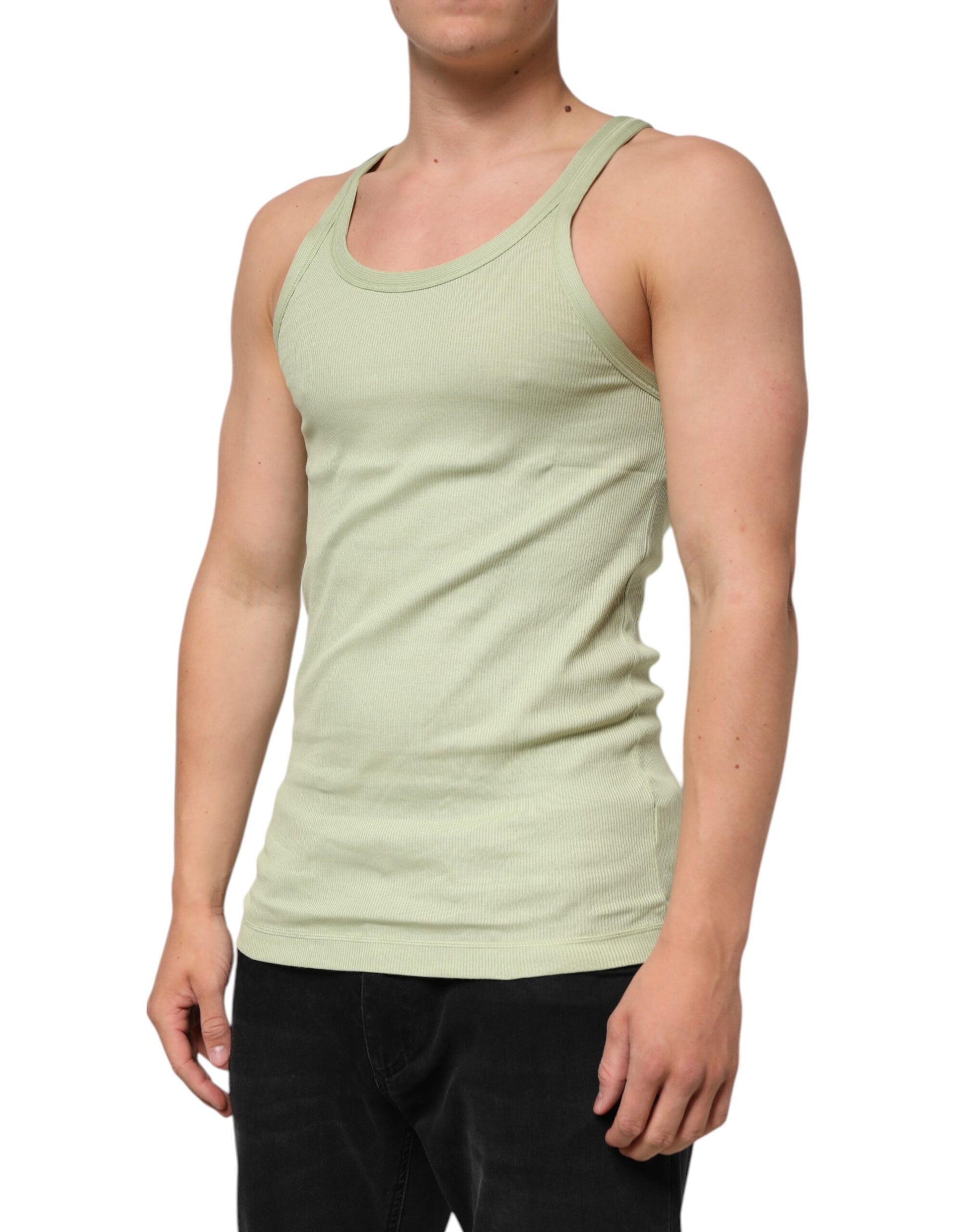Débardeur Dolce & Gabbana Vert Clair Sans Manches Homme T-shirt