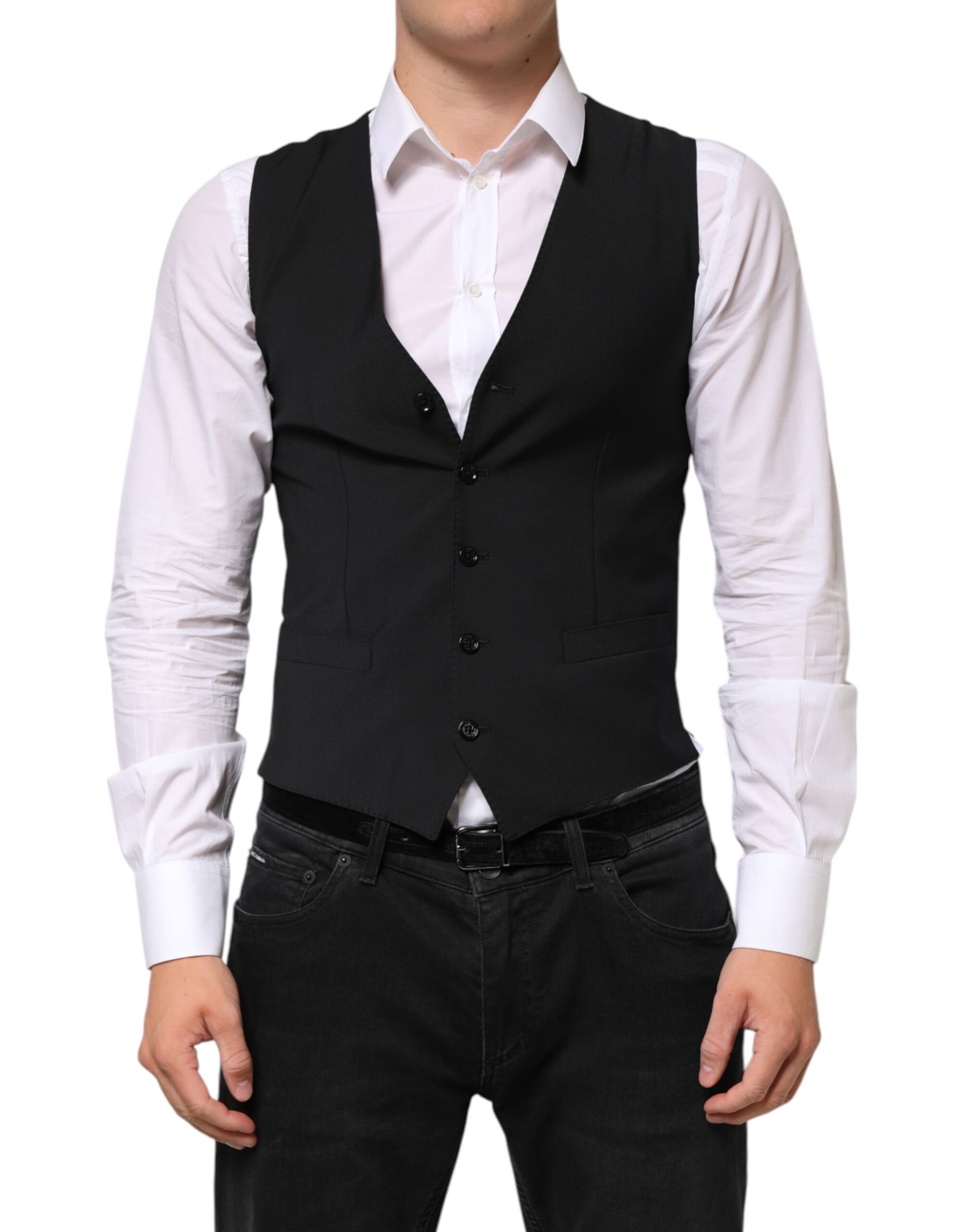 Dolce & Gabbana Black Waistcoats for Men