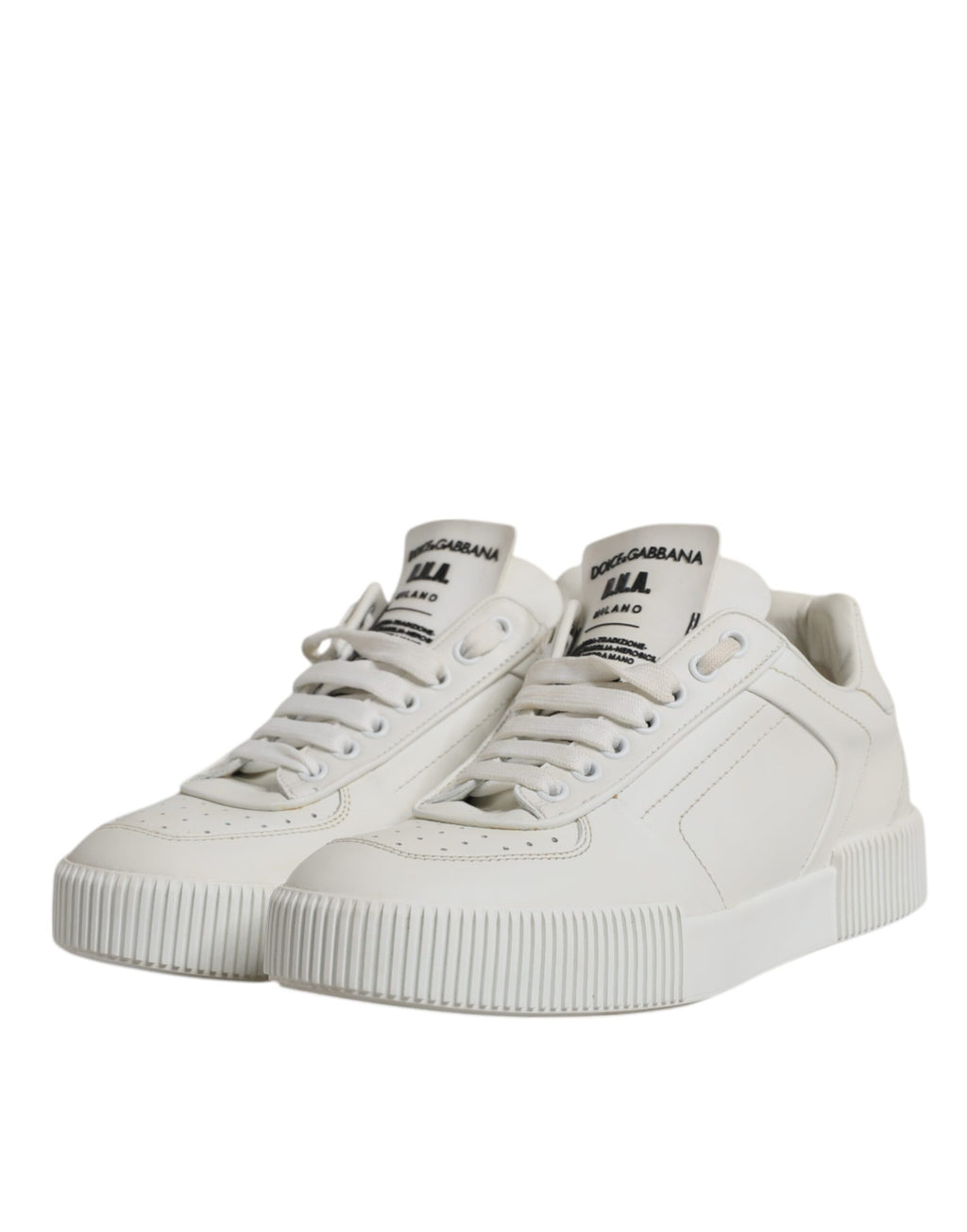 Dolce & Gabbana White Athletic Sneakers for Women side view