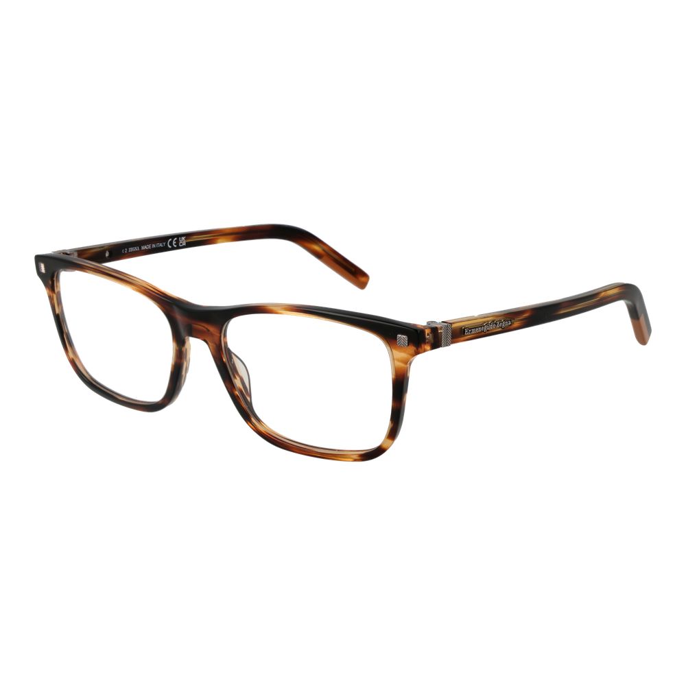 Ermenegildo Zegna Brown Glasses Frames for Men