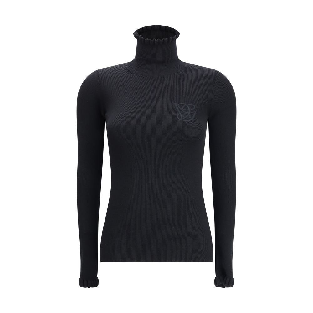 Valentino Black Fleece Wool Sweatshirt