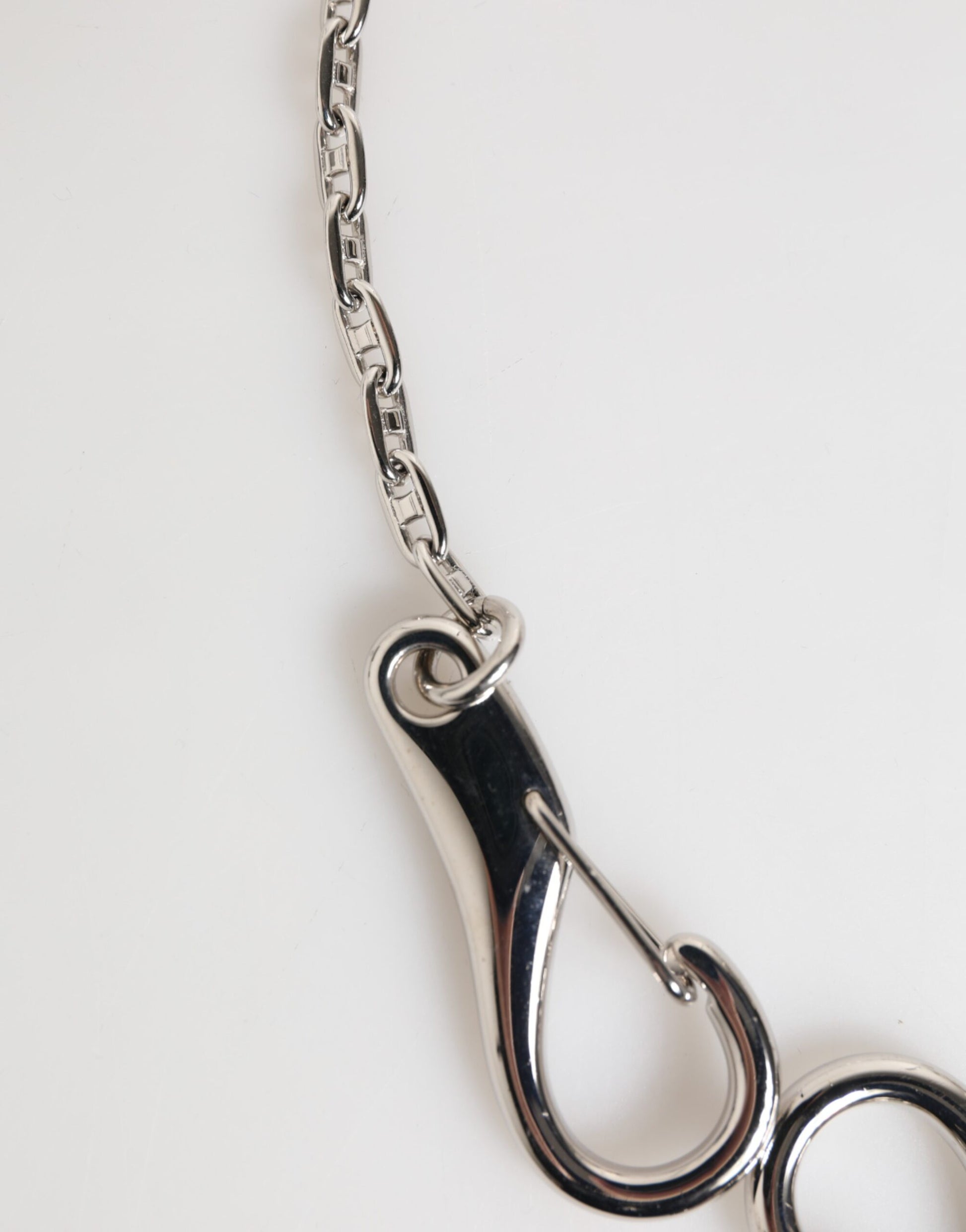 Dolce & Gabbana Silver DG Logo Key Holder Keychain Bag Charm Keyring