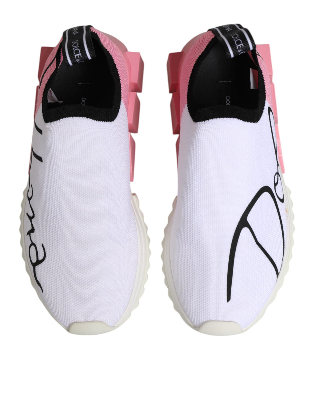 Dolce & Gabbana White Low Top Sneakers for Women side view