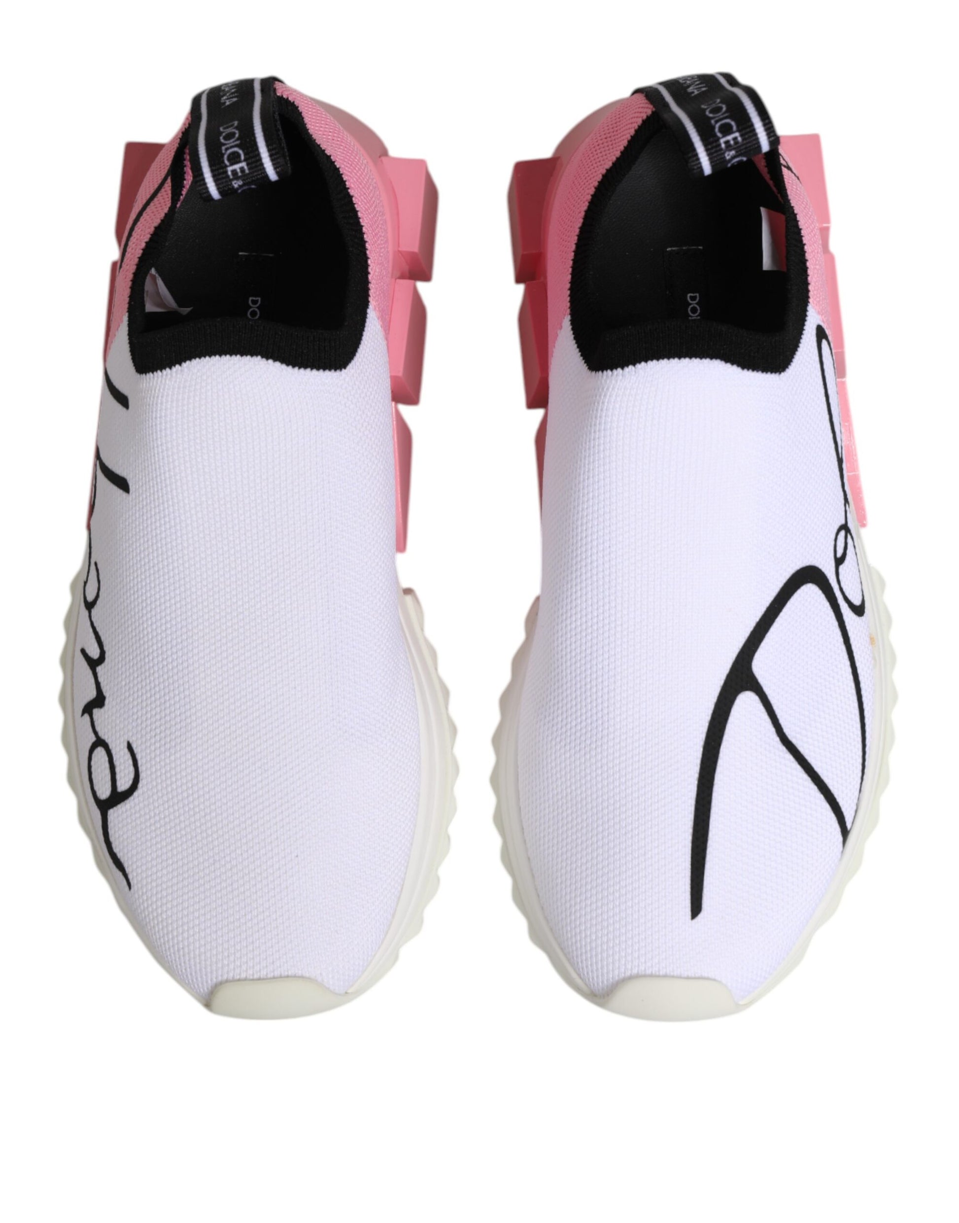 Dolce & Gabbana White Low Top Sneakers for Women side view