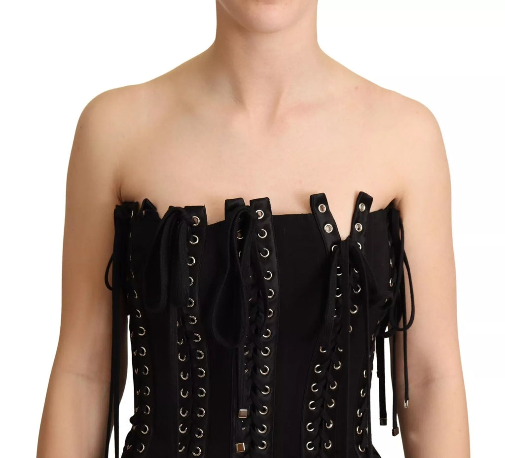 Dolce & Gabbana Black Long Dress for Women side view