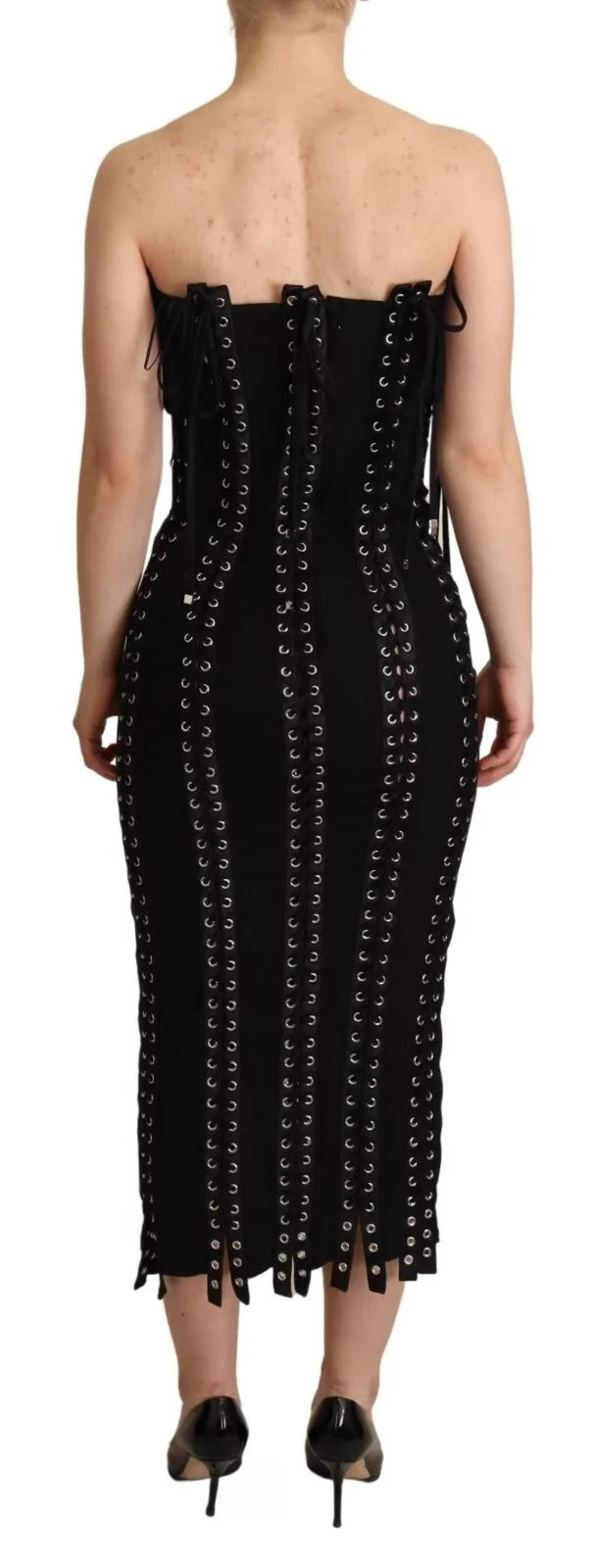 Dolce & Gabbana Black Long Dress for Women detail view