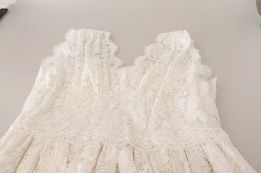 Dolce & Gabbana White Long Dress for Women additional view