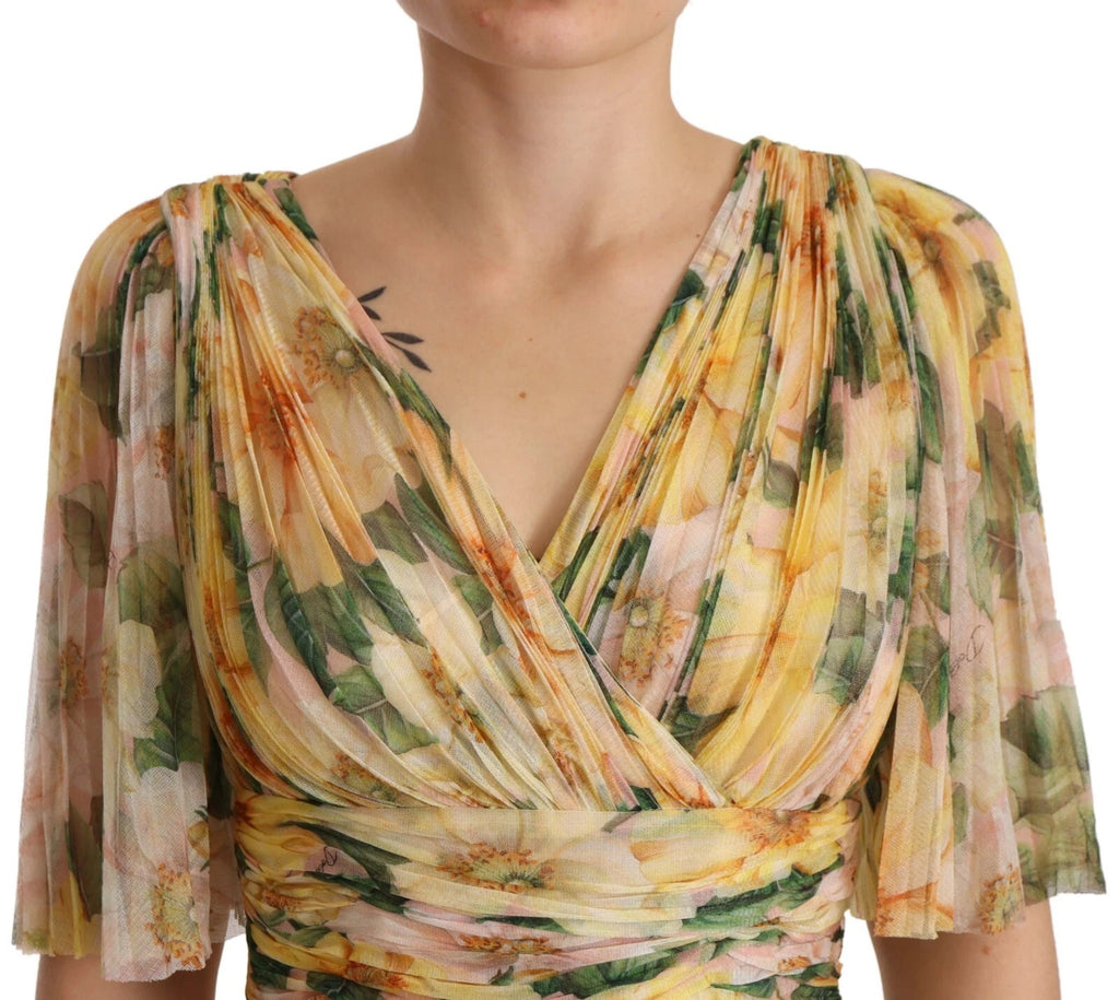Dolce & Gabbana Yellow Midi Dress for Women additional view