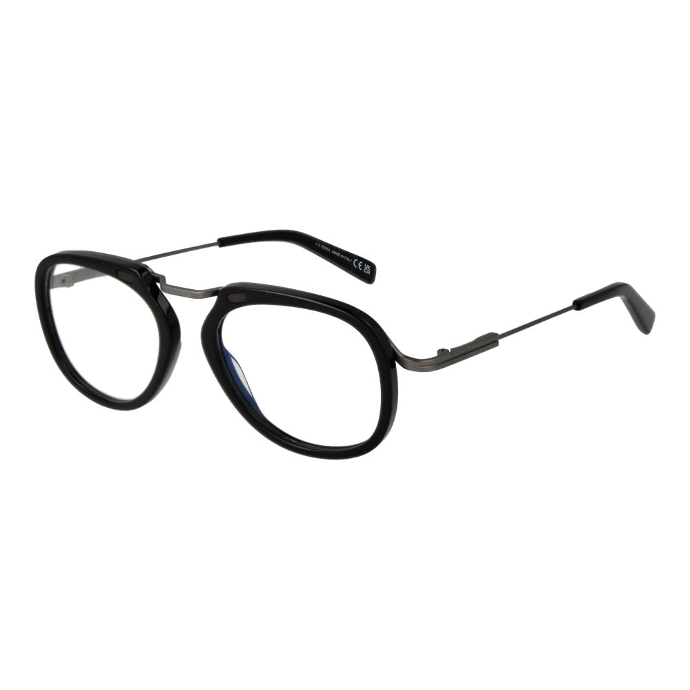 Ermenegildo Zegna Black Glasses Frames for Men