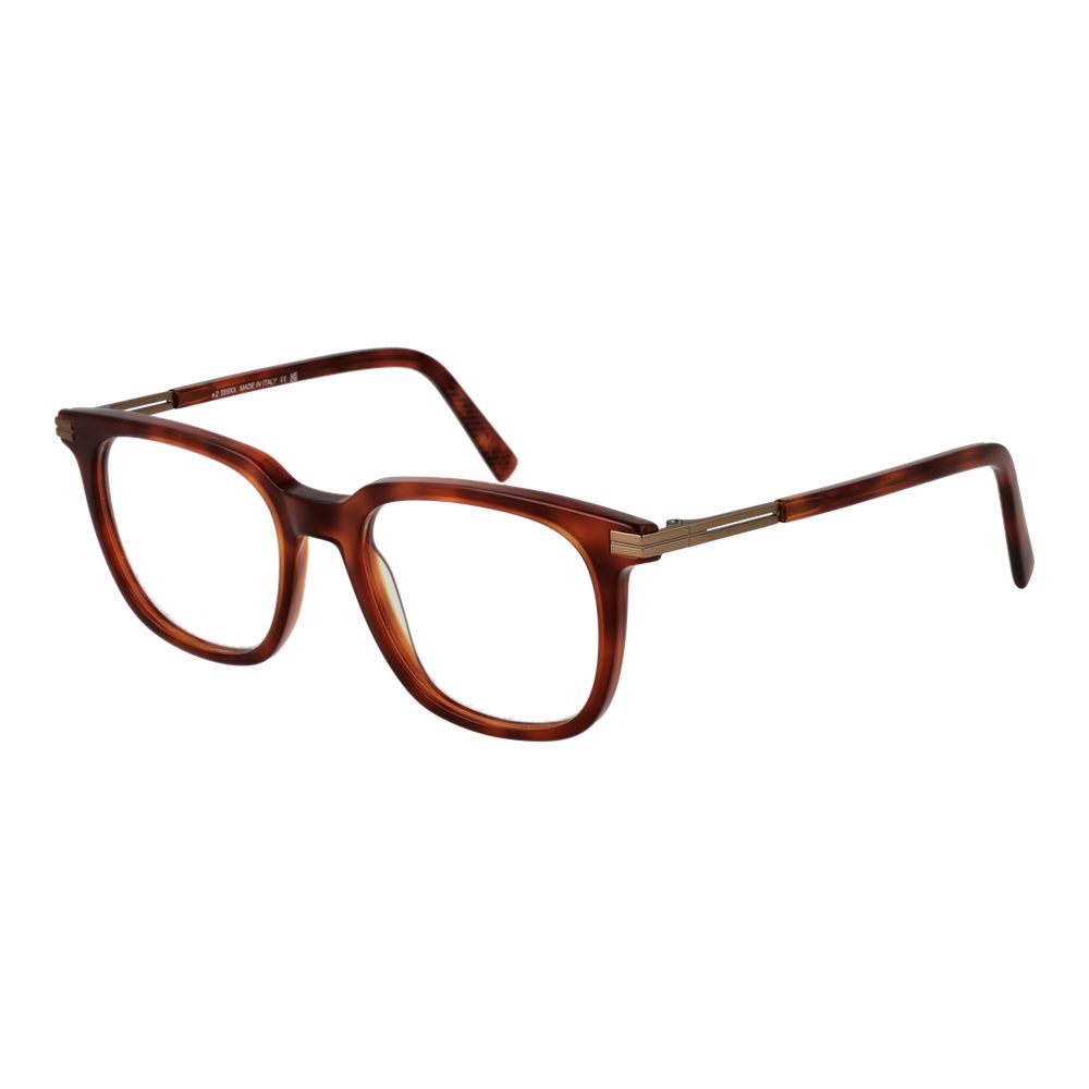 Ermenegildo Zegna Brown Glasses Frames Unisex