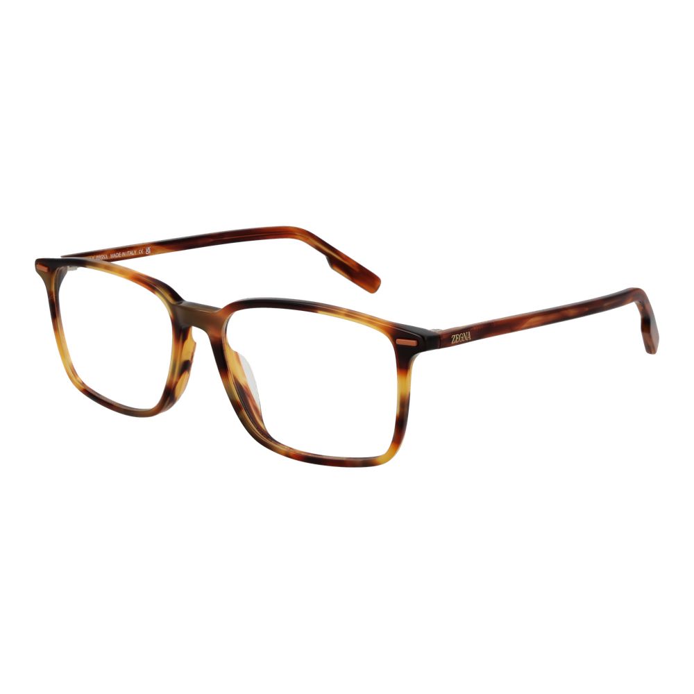 Ermenegildo Zegna Brown Glasses Frames Unisex