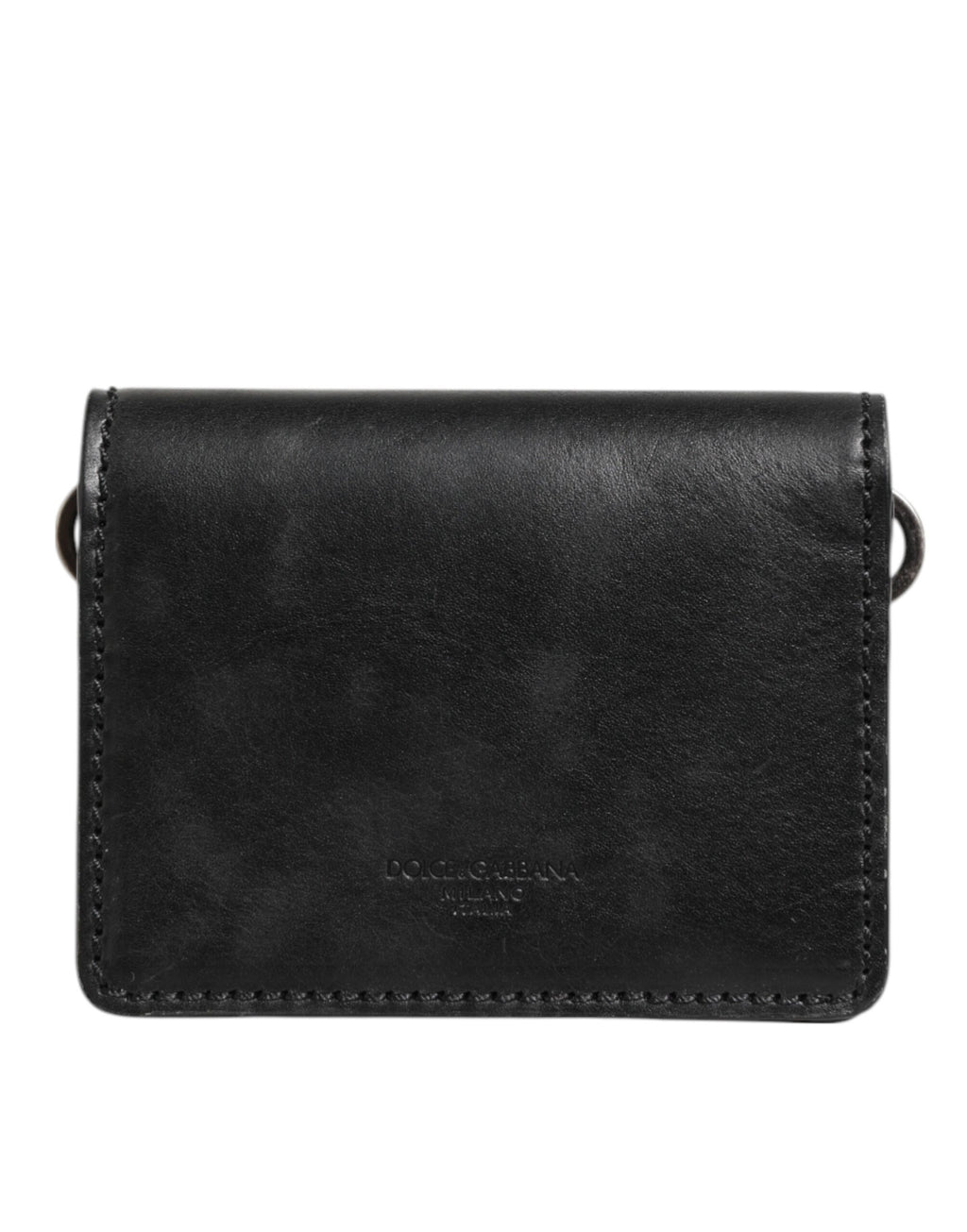 Dolce & Gabbana Porte-cartes homme en cuir noir avec porte-monnaie et porte-clés